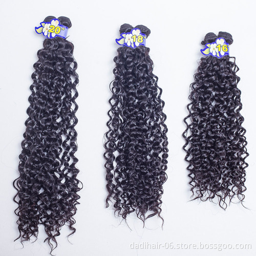 Adorable hot sale faked Hair Water Wave 6 pieces/lot 16"-20" synthetic Hair Weaves Wet and Wavy Natural curly ombre